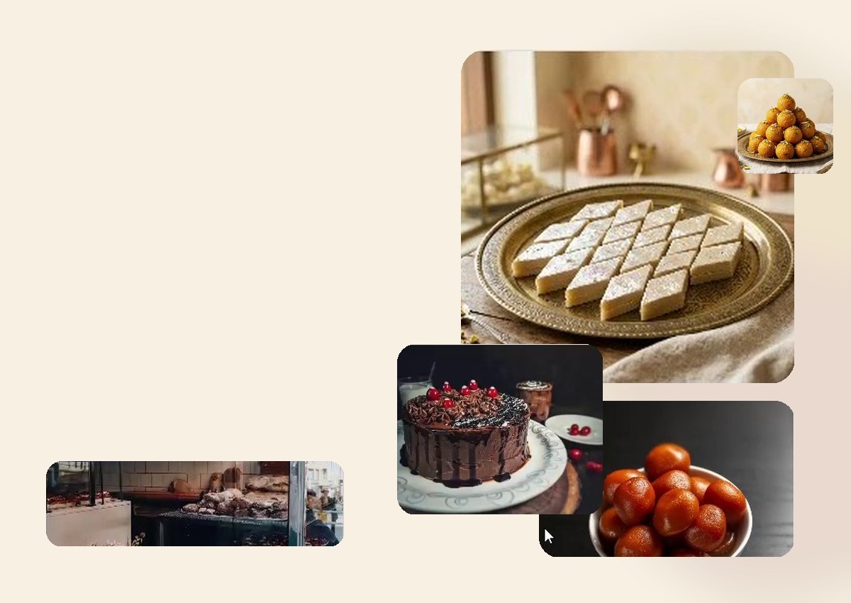 Fresh sweets and bakery treats at Mohan Sweets & Bakers